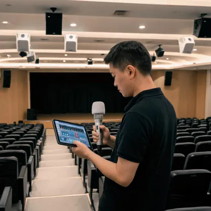 AV integrator commissioning loudspeakers