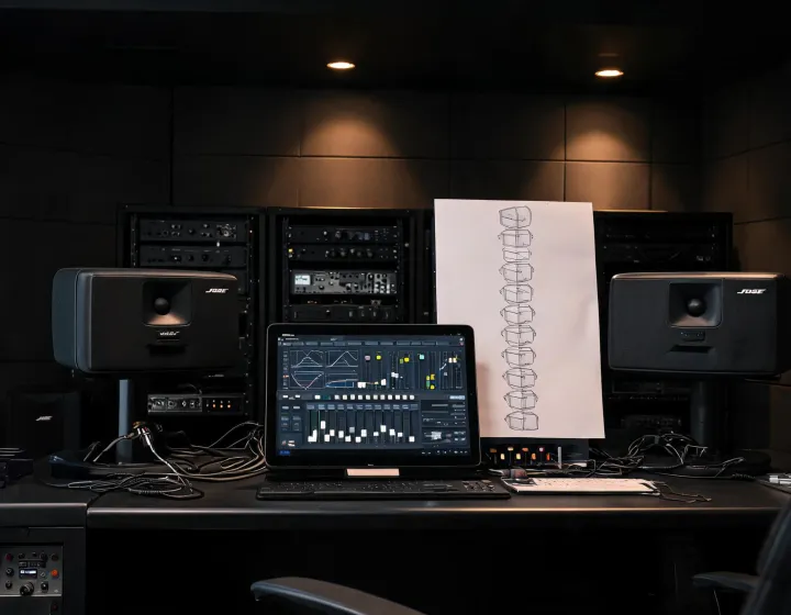 Bose Professional networked loudspeaker control room