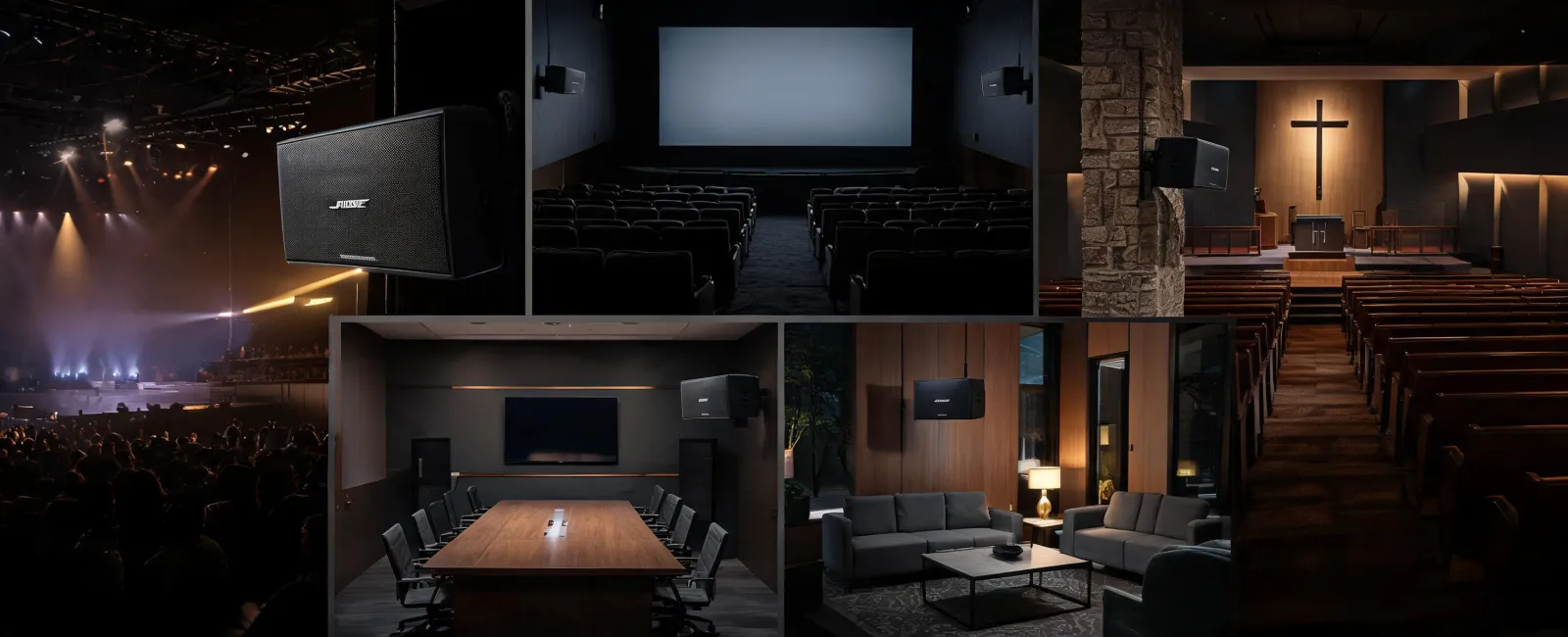 Professional audio venues served by Bose Professional